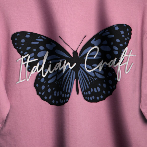 Butterfly Puff Oversized T-Shirt, Onion - Image 2